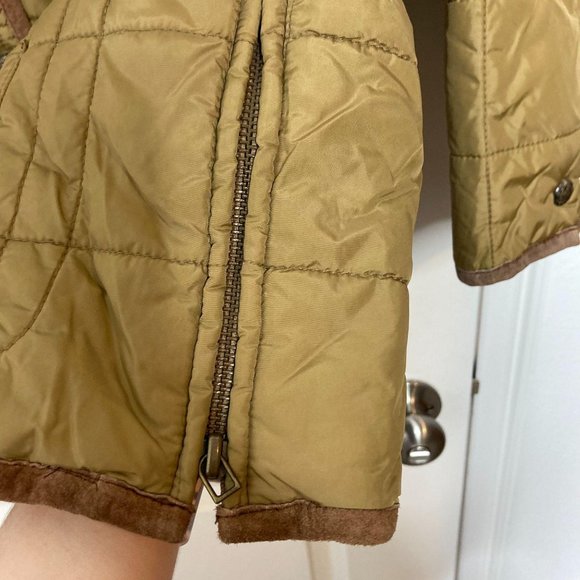 Lauren Ralph Lauren Tan Square Quilted Jacket M - Picture 11 of 14